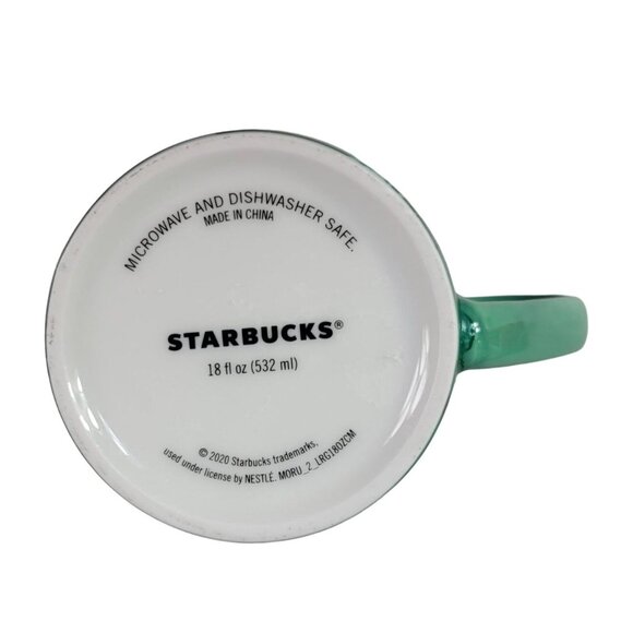 Starbucks Christmas Mug Green 18oz Tree Limbs Lights Ornaments Holiday 2020 - Picture 8 of 10